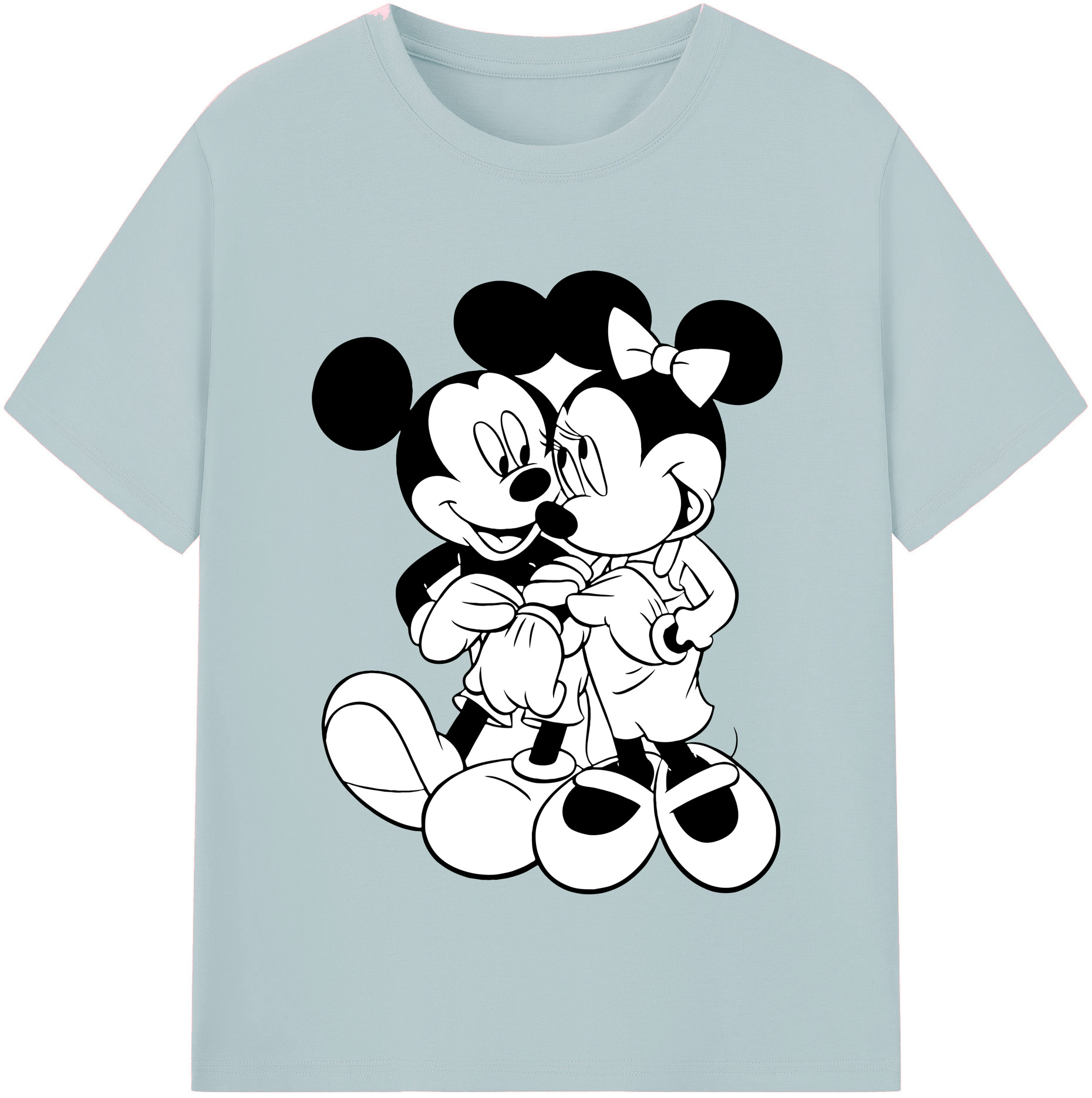（画像用） ミッキーマウス Mickey Mouse 綿100％半袖Tシャツ（フロントプリント）